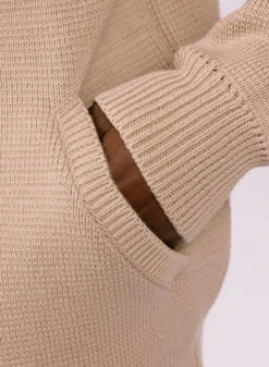 Arte Kole Knit Hoodie Cream -Quality Fashion Clothing Store image 360