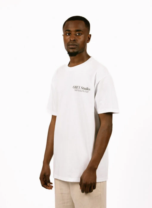 Obey Visual Food For Your Mind Classic T-shirt White - Image 4