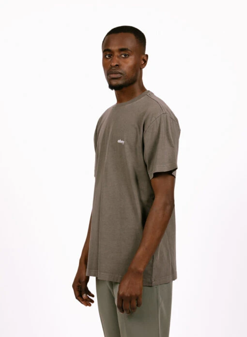Obey Lowercase Pigment Tee SS Pigment Digital Black - Image 5