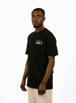 Obey House Of Obey Classic T-shirt Black -Quality Fashion Clothing Store image 524