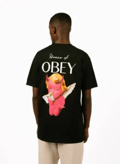 Obey House Of Obey Classic T-shirt Black -Quality Fashion Clothing Store image 525