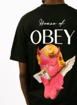 Obey House Of Obey Classic T-shirt Black -Quality Fashion Clothing Store image 526