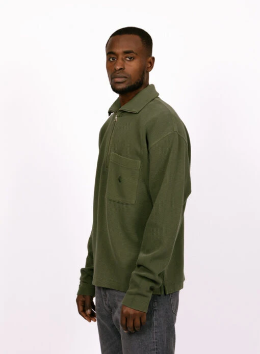 New Amsterdam Surf Association Tide Half Zip Forest Green - Image 3