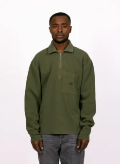 New Amsterdam Surf Association Tide Half Zip Forest Green -Quality Fashion Clothing Store image 537