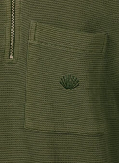 New Amsterdam Surf Association Tide Half Zip Forest Green -Quality Fashion Clothing Store image 538