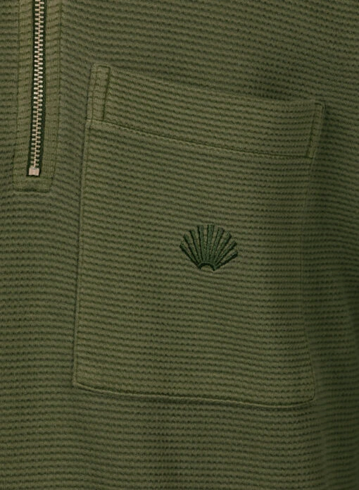 New Amsterdam Surf Association Tide Half Zip Forest Green - Image 6