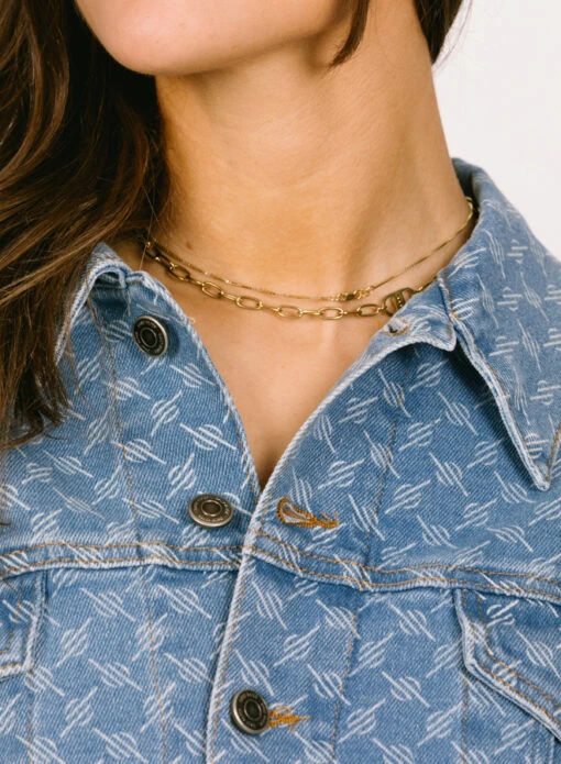 Daily Paper Mily Jacket Blue Monogram - Image 2