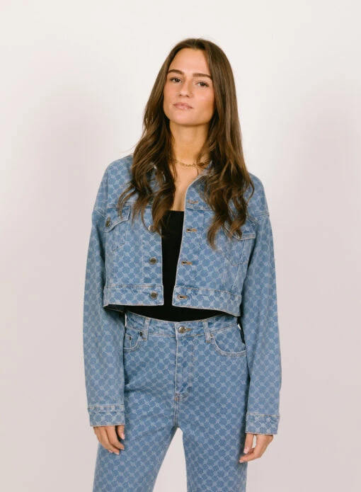 Daily Paper Mily Jacket Blue Monogram - Image 3