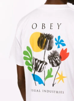 Obey Flowers Papers Scissors Classic T-shirt White