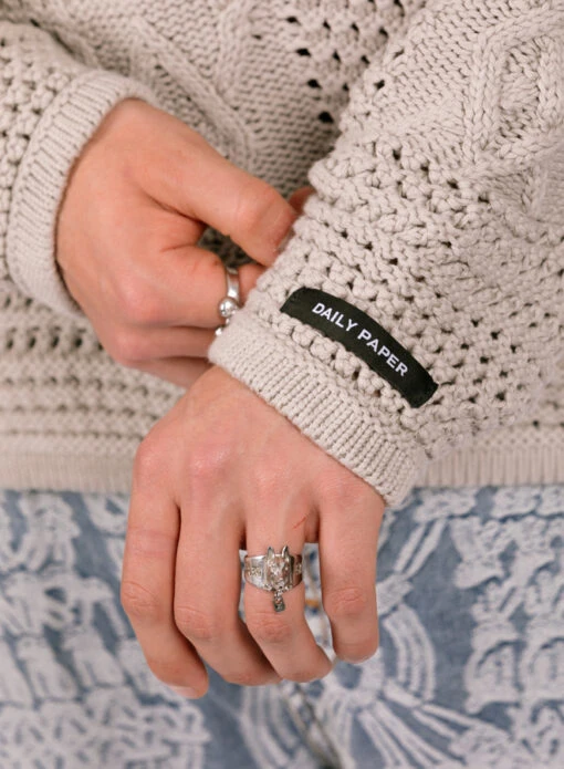 Daily Paper Moonstruck Grey Zuberi Crochet Longsleeve - Image 2