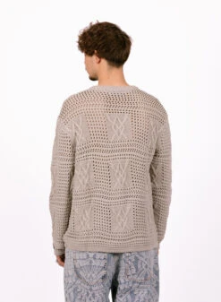 Daily Paper Moonstruck Grey Zuberi Crochet Longsleeve -Quality Fashion Clothing Store image 635