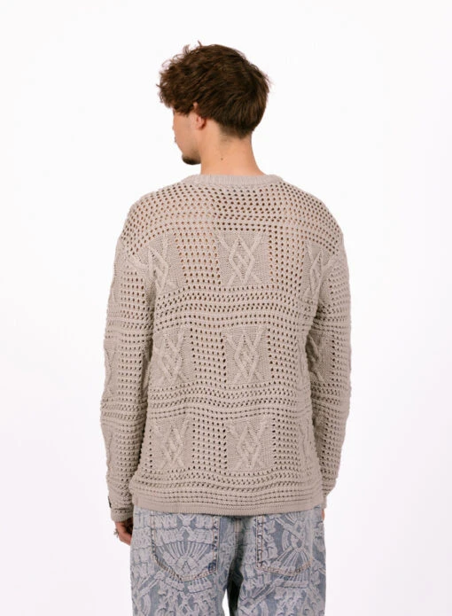 Daily Paper Moonstruck Grey Zuberi Crochet Longsleeve - Image 4