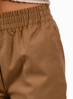 Olaf Hussein WMN Elasticated Pants Light Brown -Quality Fashion Clothing Store image 65