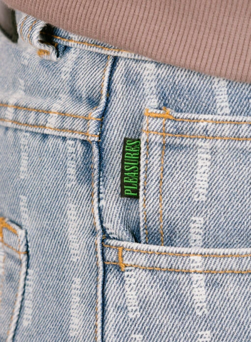 Pleasures Impact Pinstripe Denim Blue - Image 3
