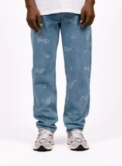Olaf Hussein Wavy AOP Denim Pants -Quality Fashion Clothing Store image 683