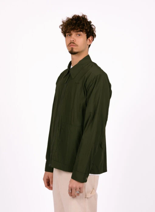 Olaf Hussein Crinkle Nylon Jacket Pewter - Image 2