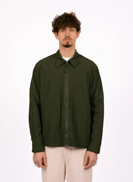 Olaf Hussein Crinkle Nylon Jacket Pewter - Image 5