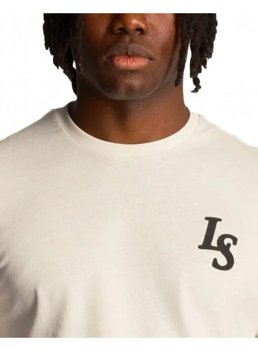 Lyle & Scott Club Emblem T Shirt Chalk Chalk - Image 3