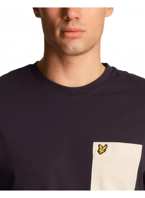 Lyle & Scott Contrast Pocket T Shirt Dark Navy Dark Navy - Image 3