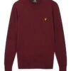 Lyle & Scott Cotton Merino Crew Neck Jumper Burgundy Burgundy -Quality Fashion Clothing Store lyle scott cotton merino crew neck jumper burgundy p11827 14839 medium