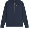 Lyle & Scott Crest Textured Quarter Zip Sweat Top Navy Navy -Quality Fashion Clothing Store lyle scott crest textured quarter zip sweat top navy p11449 14146 medium