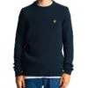 Lyle & Scott Crew Neck Lambswool Blend Jumper Dark Navy Marl Dark Navy Marl -Quality Fashion Clothing Store lyle scott crew neck lambswool blend jumper dark navy marl p11822 15322 medium