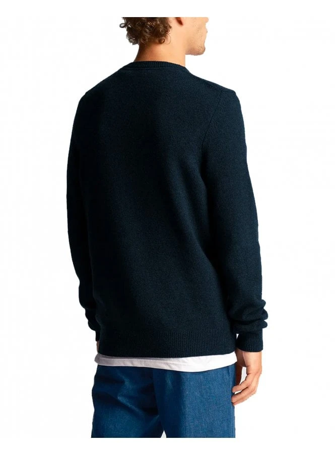 Lyle & Scott Crew Neck Lambswool Blend Jumper Dark Navy Marl Dark Navy Marl - Image 3