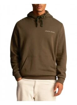 Lyle & Scott Embroidered Hoodie Olive Olive