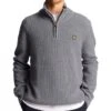 Lyle & Scott Ribbed Quarter Zip Jumper Mid Grey Marl Mid Grey Marl -Quality Fashion Clothing Store lyle scott ribbed quarter zip jumper mid grey marl p11820 15325 medium