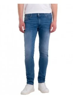 Replay Anbass Mens Powerstretch Jeans Mid Blue 009 009