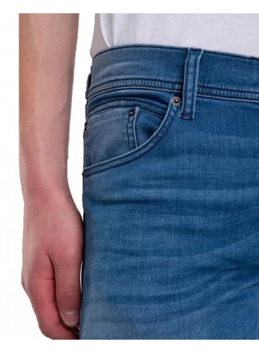 Replay Anbass Mens Powerstretch Jeans Mid Blue 009 009 - Image 4