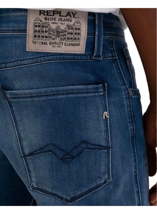 Replay Anbass Slim Jean Blue Blue - Image 4