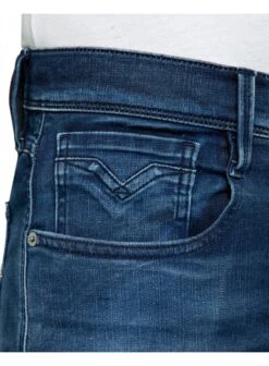 Replay Hyperflex Slim Fit Anbass Clouds Jean - Medium Blue Blue -Quality Fashion Clothing Store replay hyperflex slim fit anbass clouds jean medium blue p9607 10288 medium