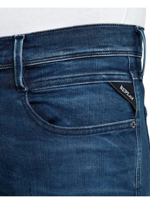 Replay Hyperflex Slim Fit Anbass Clouds Jean - Medium Blue Blue - Image 5