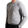 Ted Baker Loung Mens Long Sleeve Jumper Grey Marl Grey Marl