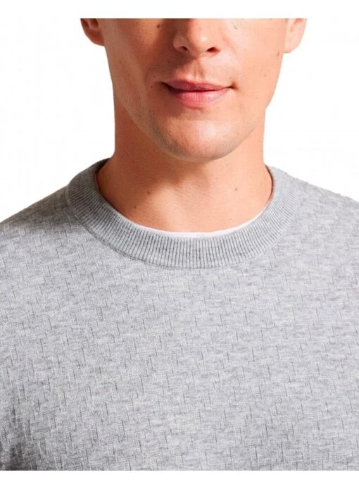 Ted Baker Loung Mens Long Sleeve Jumper Grey Marl Grey Marl - Image 2